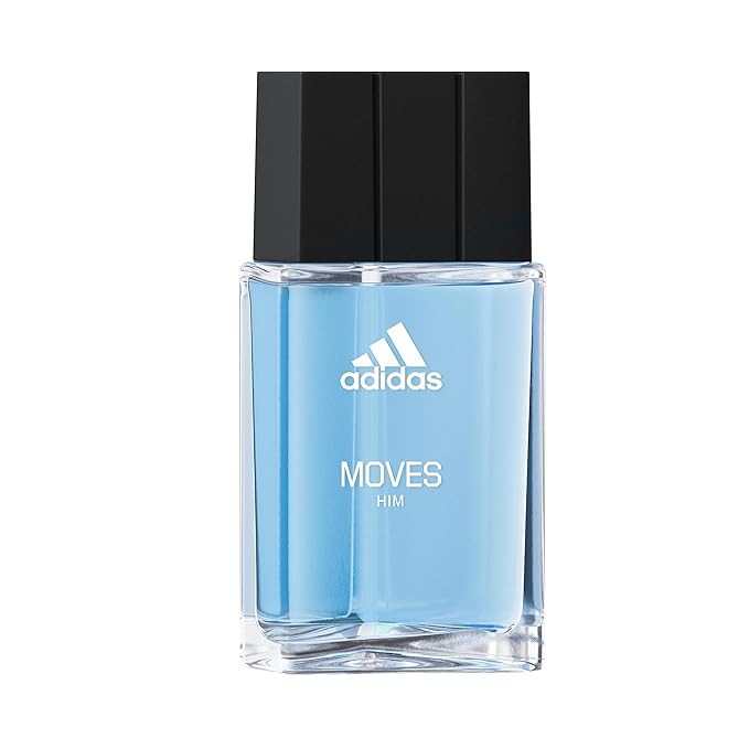 Adidas Moves For Men Eau De Toilette Spray, 1 Fl Oz & Moves for Him Body Fragrance for Men, 2.5 fl oz, Liquid, Grapefruit