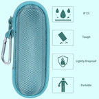 co2CREA Hard Case and Replacement Head Compatible with Finishing Touch Flawless Facial Hair Remover Electric Face Razor Women (Parisian Blue Case + Replacement Head)