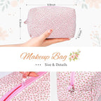 Soidram quilted makeup bag floral