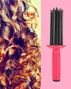 Hair Fluffy Styling Curler Curls Comb,Hair Curler Curling Make Up Brush Roller Tool Portable Hair Curling Roll Comb Anti‑Slip Professional Round Hair Brush for Home Personal Use Travel