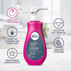 VEET Professional 2 Minute Hair Removal Cream For All Skin Types with Shea Butter | Effective Full Bikini Hair Removal, Pubic Hair Removal Gel | Dermatologically Tested | 13.5 FL OZ Bottle w/Spatula