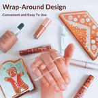 LilyLeaf Handheld Makeup Mixing Palette - Transparent Hand Tray for Mixing Foundation - Clear Acrylic Blending Plate for Makeup Lovers and Professionals with Cute Storage Bag (M)