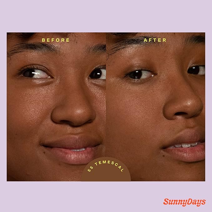 Tower 28 Beauty SunnyDays SPF 30 Tinted Mineral Sunscreen - For Sensitive Skin - 2-in-1 Facial Broad Spectrum UVA/UVB Protection + Foundation – Shade 55 TEMESCAL, 1 Fl Oz