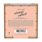 wet n wild Always Naked Palette, Nude Neutral Eye Makeup, Blendable, Warm And Cool Nude Pigments, Matte, Shimmer, Glitter, Creamy Smooth
