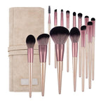 DUcare Makeup Brushes with Bag - 14Pcs Professional Synthetic Make Up Brushes Set for Blush Concealer Foundation Bronzer Powder Eyebrow Eyeshadow Blending Makeup Brush Set Mekaup bag, Rose Golden