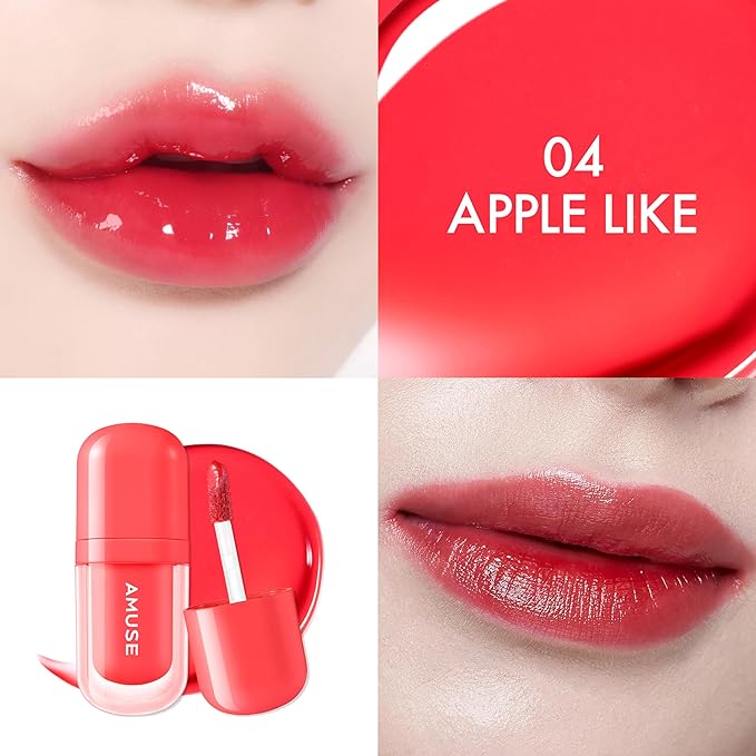 Amuse SEOUL BEBE TINT - 04 APPLE LIKE | 24-hour Long-lasting Lip Stain, Plumping, Hydrating, Moisturizing, No Peel Off, Lip Care, Treatment, Non Sticky, Korean Lip Tint for Dry Lips