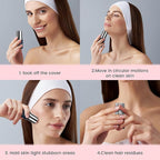 SweetLF Portable Electric Shaver for Women, IPX7 Waterproof, Painless, Rechargeable, Wet & Dry Shaving, Face & Chin & Upper Lip, Black