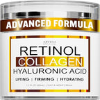 Retinol Cream for Face - Facial Moisturizer with Collagen and Hyaluronic Acid - Anti Aging Face Cream for Women and Men - Day and Night - Wrinkle - Neck & Décolleté