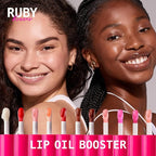 Ruby Kisses Lip Oil Booster, Hydrating Lip Gloss with Nourishing Natural Oil Blend, Jumbo Wand for Easy Application, Non-Sticky Formula