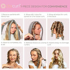 Octocurl Heatless Hair Curler - No Headband Octopus Curler - Overnight Curls for Short Hair (QMax - Mauve)