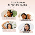 Kitsch Satin Heatless Hair Curler Set - Heatless Curls Overnight, Hair Rollers for Soft Curls & Frizz-Free Styling, No Heat Curlers To Sleep in, Curling Rod Headband with 2 Scrunchies - Aura