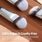 Foundation Brush, EIGSHOW Pro Slanted Brushes Angled Bristles Mask Kabuki Face Brush Perfect for Powder Liquid Cream Buffing Blending (F625)