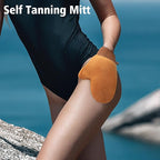 Self Tanning Brushes- Blend & Blur Extra Large Body Makeup Brush & Tanning Mitt, 2 Pcs, Kabuki Body Brush Applicator for Tan, Foundation, Self Tanner Glove for Application, Mousse, Lotion (Rose Gold)