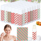 50 Pcs Christmas Peppermint Lip Balms Gifts Bulk Holiday Stocking Stuffers Holiday Treat Gifts Stuffer Goodie Christmas Party Supplies for Kids Women Men