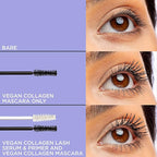 Pacifica Vegan Collagen Eye Lash Serum & Clear Mascara Primer – Conditioning Vitamin B & E Formula for Longer, Fuller Lashes, Eyelash Makeup Cruelty-Free Clean Ophthalmologist Tested