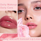 6 PCS Hydrating Lip Oil, Big Brush Head Lip Glaze Shiny Transparent Lip Glow Oil, Nourishing & Non-sticky Long Lasting Fresh Clear Smooth Lip Care Plumping Lip Oil (SET A)