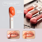 SARELLY CREATIVO LAB | Makeup Set Clear Lip Gloss + Shimmer and Shine | Beauty Vegan Skincare Make Up - Trending Lip Makeup | Apricot Honey Bourbon & Vermeil 24K