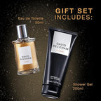 David Beckham Classic Eau de Toilette + Shower Gel Gift Set, Notes of Grapefruit, Cashmere Wood, and Musk, Men's Fragrance, Long Lasting, Everyday Fragrance