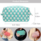 Pazimiik checkered makeup bag for
