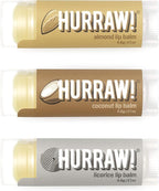 Hurraw! Almond, Coconut, Licorice Lip Balms, Palm