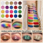 UCANBE Eyeshadow Makeup Palette 86 Colors, Matte Black