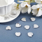 CHGCRAFT 300Pcs Empty Heart Metal Pans Size 19.5mm