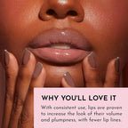 Women's Forget The Filler Lip Plumper Line Gloss, Nudie, Pink, 0.11 Fl Oz (Pack of 1)