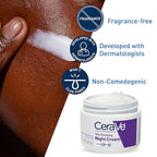 CeraVe Skin Renewing Night Cream, Niacinamide, Peptide Complex, and Hyaluronic Acid Moisturizer for Face, 1.7 Ounce, Packaging may Vary