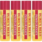 Burt's Bees Lip Balm - Pomegranate, Lip Moisturizer With Responsibly Sourced Beeswax, Tint-Free, Natural Origin Conditioning Lip Treatment, 4 Tubes, 0.15 oz.