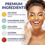 Stylia Under Eye Patches for Puffy Eyes and Dark Circles (20 Pairs) - 24k Gold Under Eye Mask with Vitamin C, Hyaluronic Acid, Pearl Extract - Eye Masks for Dark Circles and Puffiness