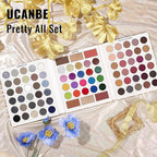 UCANBE Eyeshadow Makeup Palette 86 Colors, Matte Black Grey Silver Smokey Goth Eye Shadows+Chunky Pressed Glitters+Bright Colorful Neon Shades+Rosy Rusty Neutrals for Every Day & Halloween Make Up