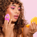 Real Techniques Miracle 2-In-1 Powder Puff + Travel Case, Dual-Sided Makeup Blending Puff, Elastic Band, Precision Makeup Sponge & Powder Puff, For Liquid, Cream & Powders, Travel Case, 2 Count