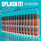 NYX PROFESSIONAL MAKEUP Lip IV Hydrating Glossy Lip Stain with 12HR Hydration - Splash N Spice (Brown)