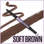 Maybelline Express Brow 2-In-1 Pencil and Powder Eyebrow Makeup, Soft Brown, 1 Count