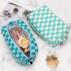 Pazimiik checkered makeup bag for