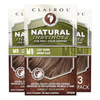 Clairol Natural Instincts Semi-Permanent Hair Dye for Men, M9 Light Brown Hair Color, Pack of 3