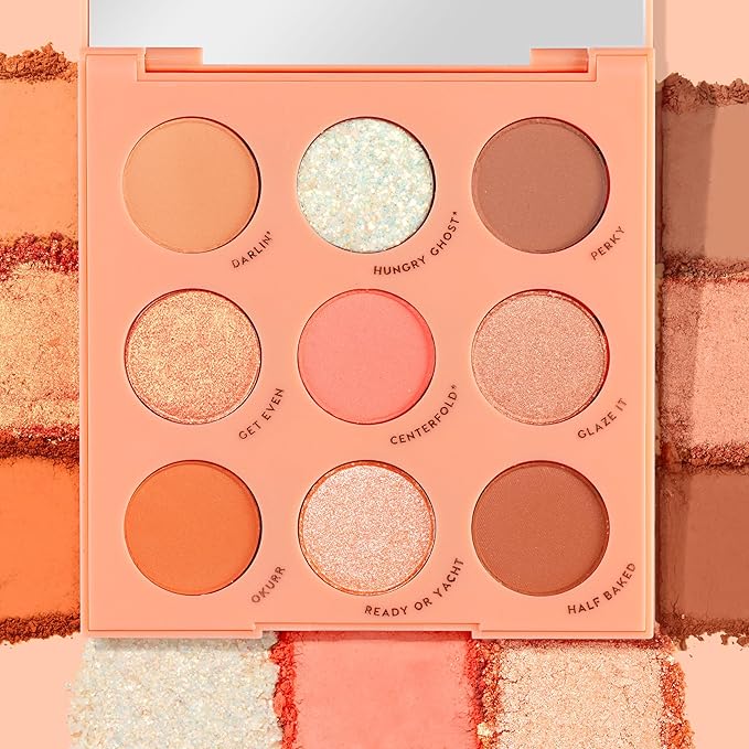 ColourPop Baby Got Peach Shadow Palette - Orange & Coral Shadows with Metallic, Matte and Glitter Finishes - High-Pigment Makeup with a Long-Wearing Formula (0.3 oz)