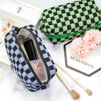 Pazimiik checkered makeup bag for