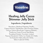 Vaseline Rich Moisturizing Healing Jelly Cocoa Butter, 13 oz Bundled with Cocoa Shimmer Stick, 1.4 oz. Provides Radiant and Shimmering Moisturized Skin with Pleasant Scent