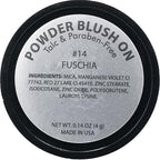Hot Pink Bright Fuchsia Magenta Rouge Blush Pressed Cheek Color Powder, Talc & Paraben Free, 4 Grams, No Animal Testing & Cruelty Free