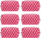 Pazimiik checkered makeup bag for