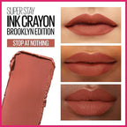 Maybelline Super Stay Ink Crayon Matte Longwear Lipstick Makeup, 160 Stop At Nothing, 0.04 oz