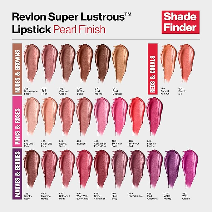 Revlon Super Lustrous Lipstick, Creamy Formula For Soft, Fuller-Looking Lips, Moisturized Feel, 619 Rose & Shine, 0.15 oz