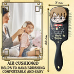 Official Harry Potter Hair Brush, Detangler for Girls, Gifts for Fans (Black)