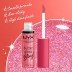 NYX PROFESSIONAL MAKEUP Butter Gloss Bling Lip Gloss, Non Sticky and Shiny Vegan Lip Makeup - She Got Money