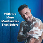 Suave Men Moisturizing Body & Face Wash for Sensitive Skin, Lemongrass scent, No Parabens, No Phtahaltes, 18 Oz Pack of 6