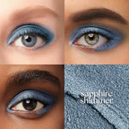 Julep Eyeshadow 101 Cream-to-Powder Waterproof Shadow Stick – Sapphire Shimmer – Long-Lasting, Crease-Proof, Jewel Toned Blue Shimmer Cream Eyeshadow with Built-in Smudger