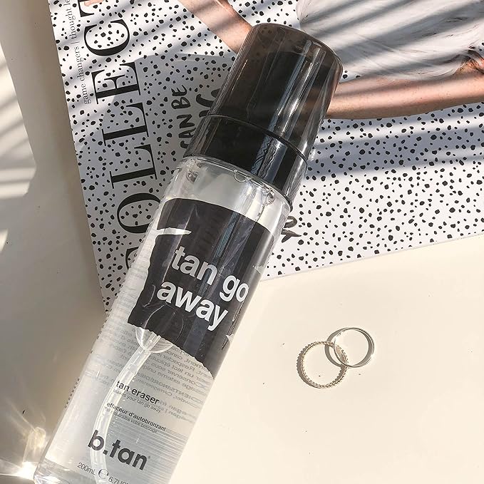 b.tan Self Tan Remover | Tan Go Away - Fast Sunless Tanner Eraser that Leaves Skin Prepped & Primed For Your Next Fake Tan, Vegan & Cruelty Free, Gentle Formula, 6.7 Fl Oz
