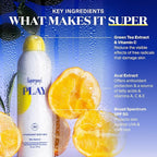 Supergoop! PLAY SPF 50 Antioxidant Body Mist w/Vitamin C - 3 fl oz, 2 Pack - Broad Spectrum Sunscreen Spray - Great for Active Days