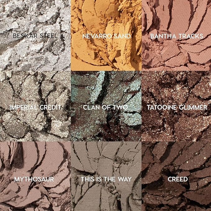 ColourPop x Star Wars Eyeshadow Palette - Eye Makeup Palette with Matte, Metallic, Matte Sparkle & Glitter Finishes - High-Pigment Eye Makeup with a Long-Wearing Formula - The Mandalorian (0.3 oz)